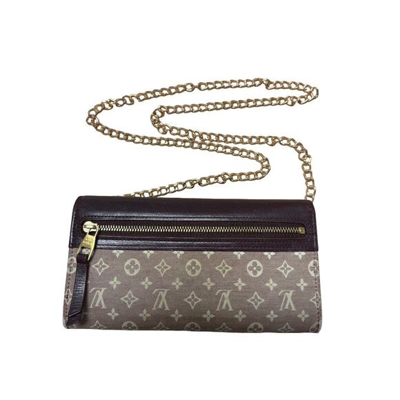 LOUIS VUITTON LV Monogram Mini Lin Portefeuille Sarah Long Chain Wallet | COA - Picture 2 of 15